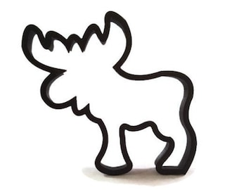 Cartoon Moose Cookie Cutter