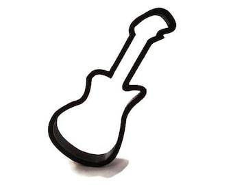 Guitar Cookie Cutter - Band Cupcake Topper - Electric Guitar Fondant Cutter - Music Cookie Cutter - Musician Gift Cookie