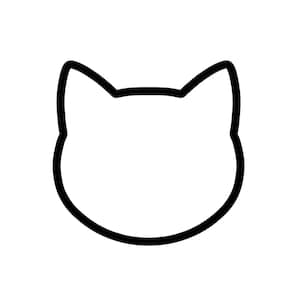 Cat Cookie Cutter - Cat Face Cupcake Topper - Cat Head Cookie Cutters - Animal Cookie Cutters - Cat Lover Cookies - Kitten Face Cookies