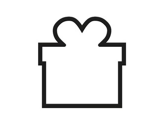 Christmas Present Cookie Cutter - Christmas Gift Cookie Cutter - Wrapped Present Cupcake Topper - Birthday Present Cookie Cutter
