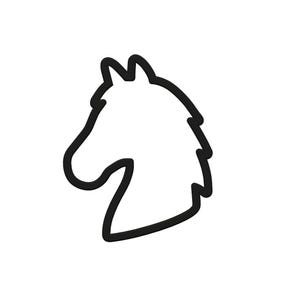 Horse Cookie Cutter - Horse Head Cupcake Topper - Horse Silhouette Cookie Cutters - Pony Cutter - Mustang Cookies - Animal Face Cookies