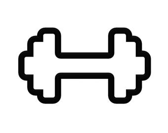 Barbell Cookie Cutter - Weight Lifting Cookie Cutter - Bodybuilding Cookie - Exercise Theme Cutter - Gym Cookie Cutters - Fitness Cookies