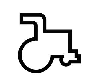 Wheelchair Cookie Cutter - Wheel Chair Cupcake Topper - Birthday Fondant Cutter - Nursing Home Cookie - Retirement Cookies - Over the Hill