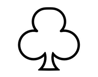 Club Cookie Cutter - Playing Card Cookie Cutters - Club Suit Fondant Cutter - Clubs Cupcake Topper - Poker Night Cookies - Card Cookies