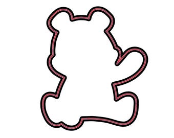 Waving Bear Cub Cookie Cutter