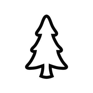 Skinny Christmas Tree Cutter - Fir Pine Tree Cupcake Topper - Evergreen Tree Fondant Cutter - Christmas Cookies - Camping Cookie Cutters