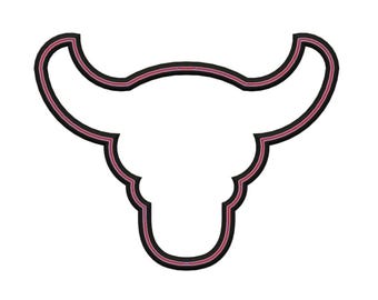Bull Head Cookie Cutter - Rancher Cupcake Topper - Steer Fondant Cutter - Bull Cookie Cutter - Running of the Bulls