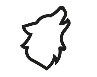 Wolf Cookie Cutter - Howling Wolf Head Cutter - Werewolf Cookies - Wild Wolf Cutter - Camping Cutter - Wolf Face Cookie Cutter