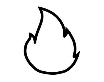 Flame Cookie Cutter - Fire Cupcake Topper - Ember Fondant Cutter - Elements Cookie Cutter - Camping Cookies - Cozy Flame Cookies