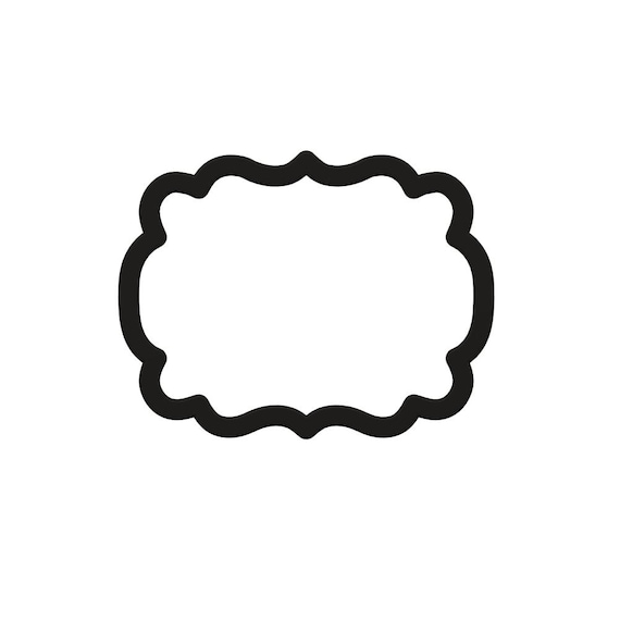 Fancy Ornate Plaque Cookie Cutter