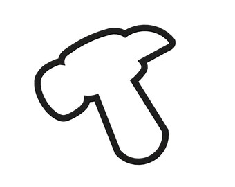 Hammer Cookie Cutter - Father's Day Cupcake Topper - Home Improvement Cookies -  Tool Cookie Cutters - Construction Cookies - Claw Hammer