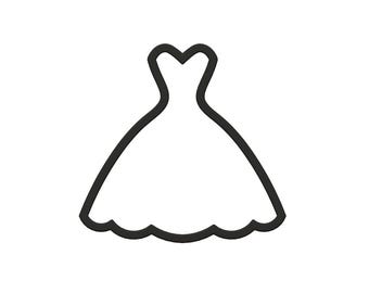 Cortador de galletas para vestido de novia de gala