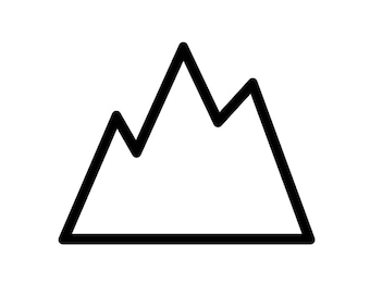 Mountain Cookie Cutter - Mountain Range Fondant Cutter - Camping Cookie Cutter - Hiking Cookies - Minimal Mountain Range Cookie Cutter