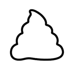 Poop Emoji Cookie Cutter - Poo Emoji Fondant Cutter - Poop Emoji Cupcake Topper - Emoji Cookie Cutters - Custom Size Cookie Cutters