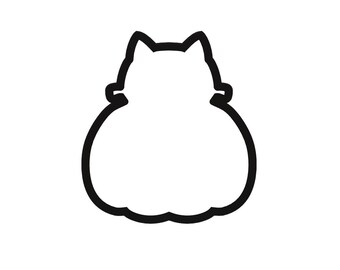 Pumpkin Cat Cookie Cutter - Cat in Pumpkin Cupcake Topper - Halloween Cat Cookie Cutters - Spooky Cookies - Cat Cookie Cutters