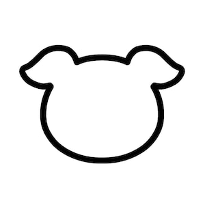 Pig Cookie Cutter - Pig Face Cupcake Topper - Pig Head Cookie Cutters - Farm Animal Cookie Cutters - Piglet Face Cookie Cutters