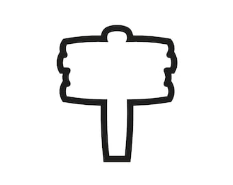Wooden Sign Cookie Cutter - Four Row Banner Cupcake Topper - Wood Sign Fondant Cutter - Camping Cookie Cutter - Gone Fishing Sign Cookie