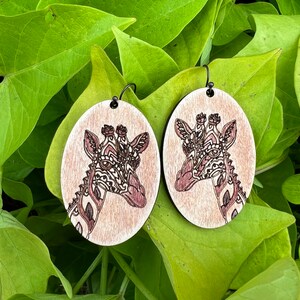 Giraffe Mandala Ohrring Laser SVG PDF download Dateien für Glowforge