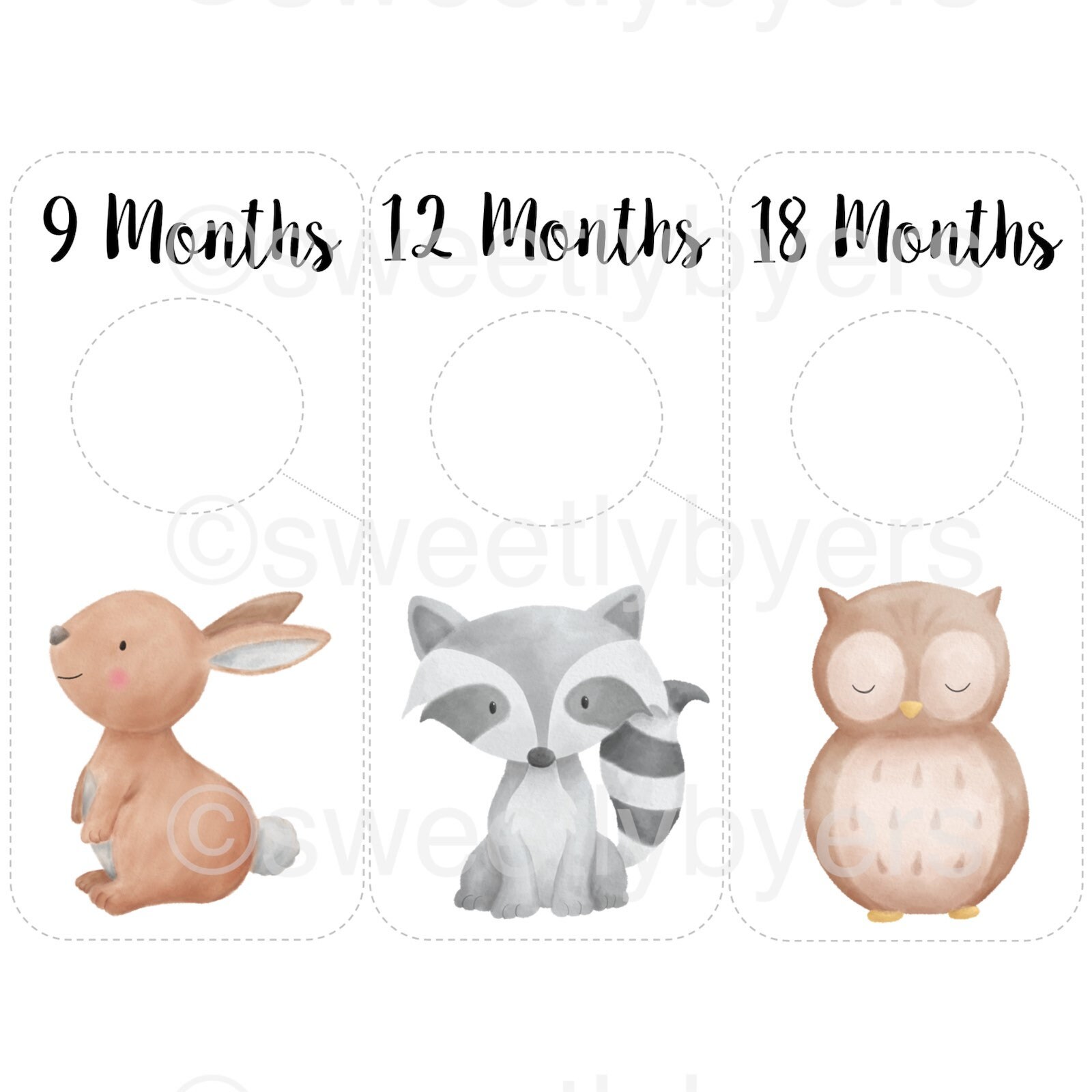 Woodland Nursery Closet Dividers Printable digital - Etsy