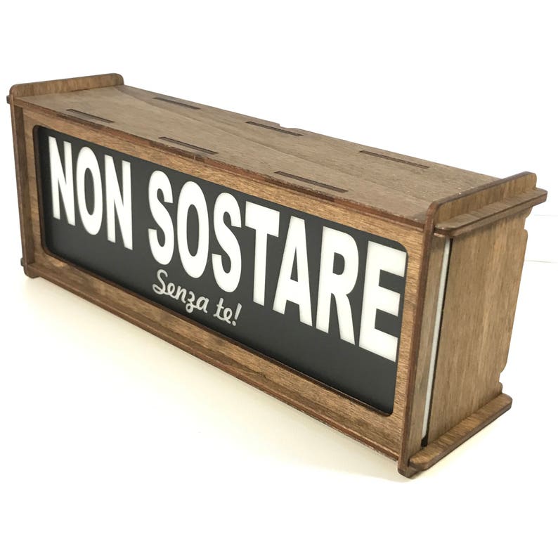 light sign ecc.. luce on air Insegna luminosa NON SOSTARE senza te