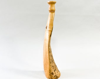 Elegant Turkish Boxwood Vase - Barely There (Elbow-Series) - 15"h x 4"d