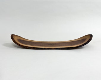 Black Walnut Natural Edge Platter 19"L x 6.5"W x 3"H