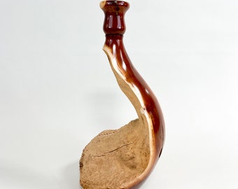 Manzanita Burl Wabi-sabi Style Dry Vase - Barely There (Swan-Series) - 16.5"h x 6.5"d arctostaphylos