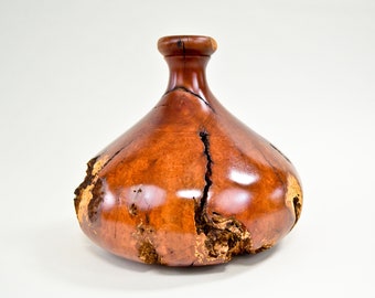 Lilac Burl Barely There (de-Anza Series) - Wabi-sabi Style Dry Vase - 9.5"h x 12"d