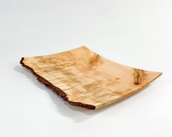 Red Maple Square Cornered Platter- 11"L x 8.5"W x 1"H