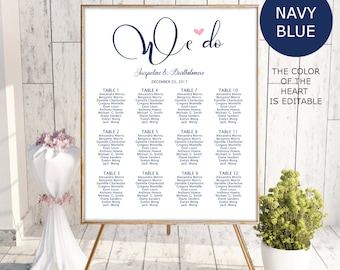 navy blue wedding seating chart template seating chart etsy wedding seating chart board template