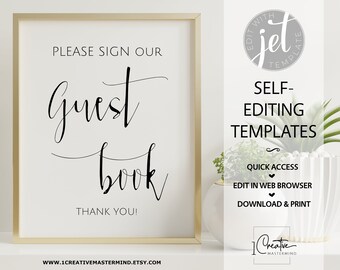 Guest Book Sign, Guestbook Sign, Calligraphy Guest Book Sign, Printable Sign, Wedding Sign, Typography Guestbook Sign, Instant Download MN01