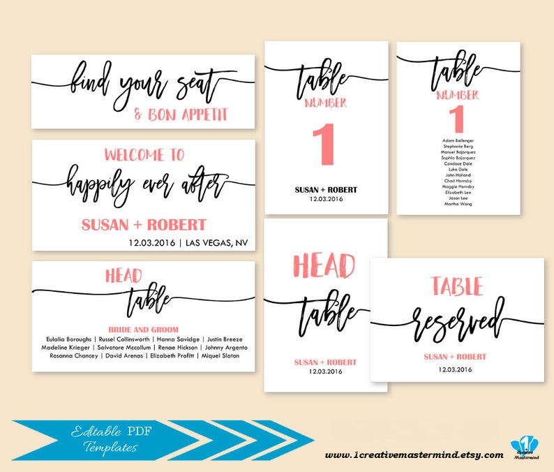 Seat Card Template Qalisa Lezincdc Com
