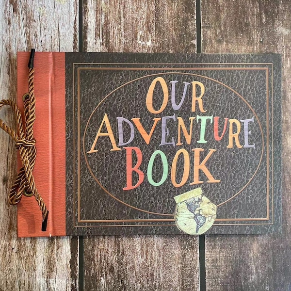 Our Adventure Book Pixar Up Handmade DIY Family Scrapbook, Wedding Photo Album, Retro Travel Memory Book with Blank Kraft Paper 40 Pages