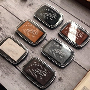 Almohadillas de tinta para manualidades con pigmento metálico de 6 colores. Almohadilla de tinta Pigment Craft para sellos manuales. Almohadilla de tinta Archival Craft para sellos manuales. Tinta para tampones