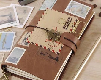 Handmade Leather Travel Book Refillable Leather Planner Retro Etsy Handmade Leather Travel Book Refillable Leather Planner Retro Etsy