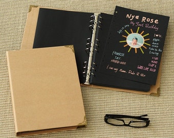 Vertical Kraft Scrapbook Album, 9 Hole Blank Loose-Leaf Notebook, Handmade Photo Album, Retro Journal, Wedding Scrapbook, Graduation Gift