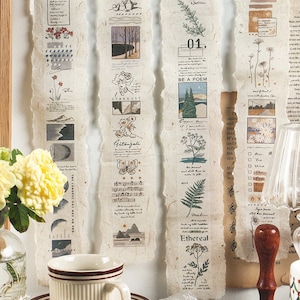 Nature Plants Washi Tape, Flowers Washi Tape, Masking Tape, Leaves Washi Tape, Journals Washi Tape, Planner Washi Tape 4 Styles 30x350MM