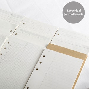A5/A6 loose-leaf Inserts for Notebook Journal blank Lined Grid Dot Cornell Daily Plan Week Plan Financial Pages Refilled Sheets for Journal