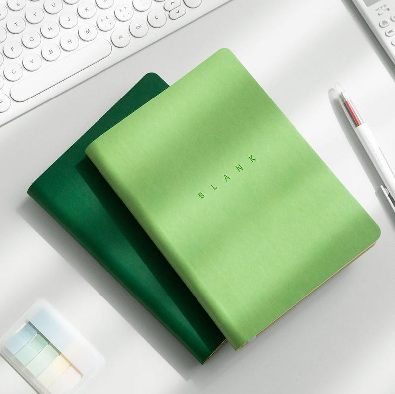 Blankt papper A5 PU-omslag Journal Mjukt omslag Anteckningsbok Grön Lila Blå Rosa Omslag Bok Modern Mejeri Enkel Anteckningsbok Planerare Bokmal Gåva bild 3