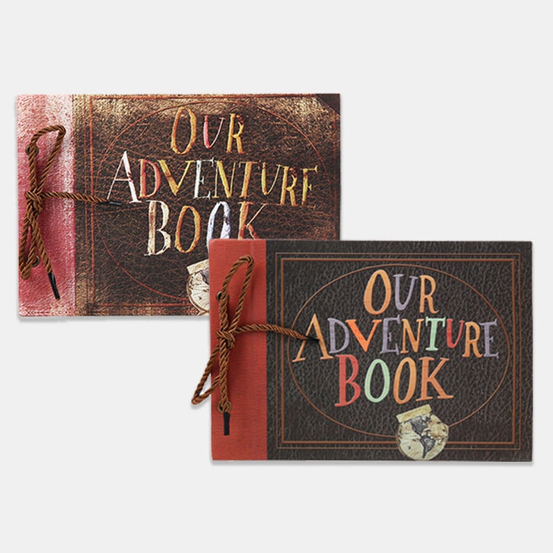 Our Adventure Book Pixar Up Handmade DIY Family Scrapbook, Wedding Photo Album, Retro Travel Memory Book with Blank Kraft Paper 40 Pages zdjęcie 5