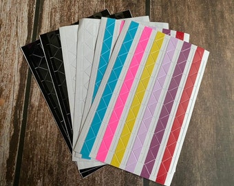 Adesivi per angoli per foto in PVC Colori dell'arcobaleno trasparenti