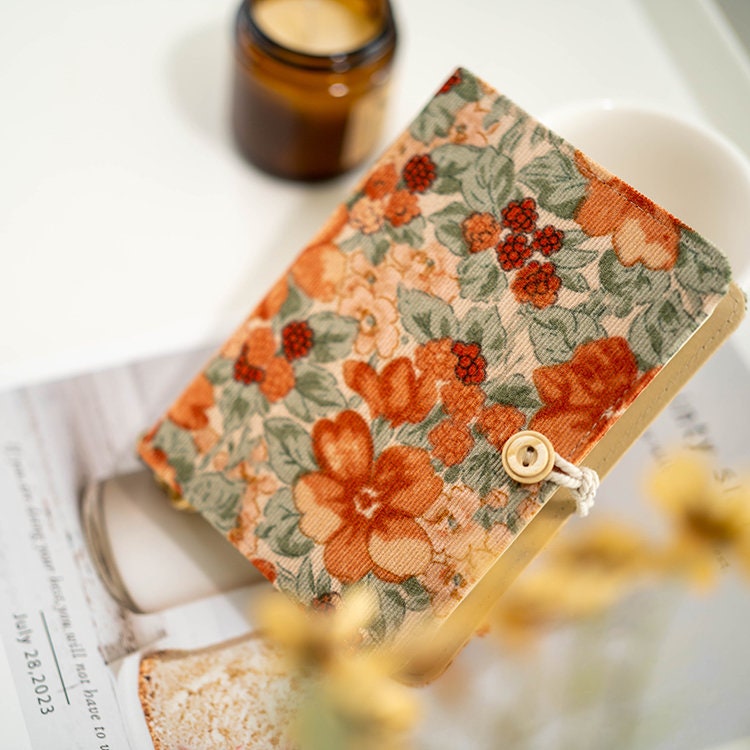 Retro Corduroy Printed Cloth Journal A5 A6 Loose-leaf Wire-bound ...