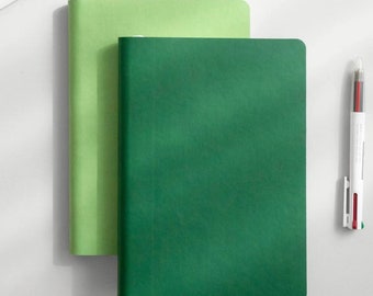 A5 Lined PU Cover Notebook Journal Personalized Soft Cover Notepad Modern Dairy Basic Color Notebook Portable Planner Stationery 16 Color