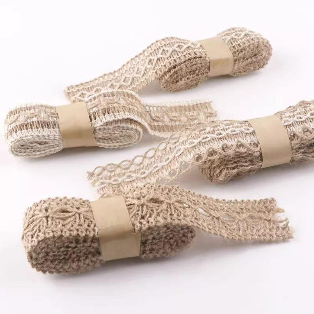 Retro Lace Linen Ribbon 2 Meters Hemp Rope Ribbon Handmade Lace DIY ...