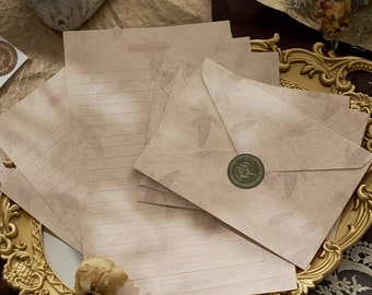 Conjunto de Papel e Envelopes Vantage para Cartas, Estampa de Campo de Flores e Pássaros. Ideal para Cartões de Cumprimentos, Presente de Formatura e Aniversário de Casamento.