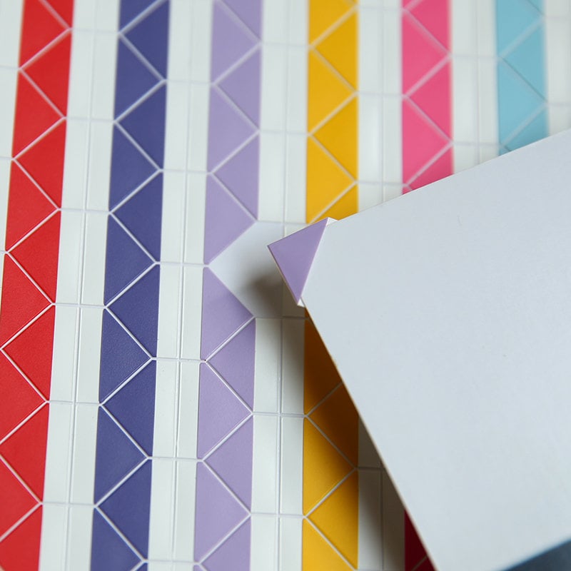 PVC Photo Corners Stickers Clear Rainbow Colors Self Adhesive