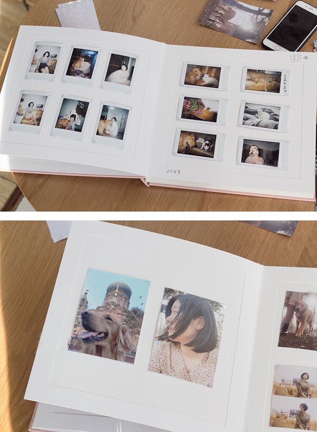16-inch 20 Pages Self Adhesive Photo Album DIY Scrapbook Rustic