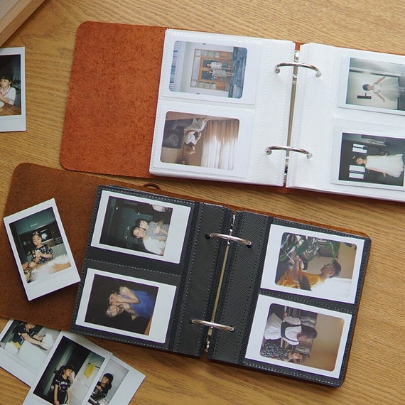 Mod La Vie Scrapbook Photo Album 4x6, Instax Album Mini, Polaroid Scrapbook. 6x7.5, 90 pages. Rose Gold FOIL. Desk Album, Instax Mini Guest Book, SCR