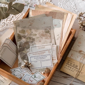 Vintage Ephemera Achtergrond Papier Rustieke Journaling Levert Junk Journal Kit Getextureerd Papier Ambachtelijke Collage Scrapbooking Papier van 30 Stuks