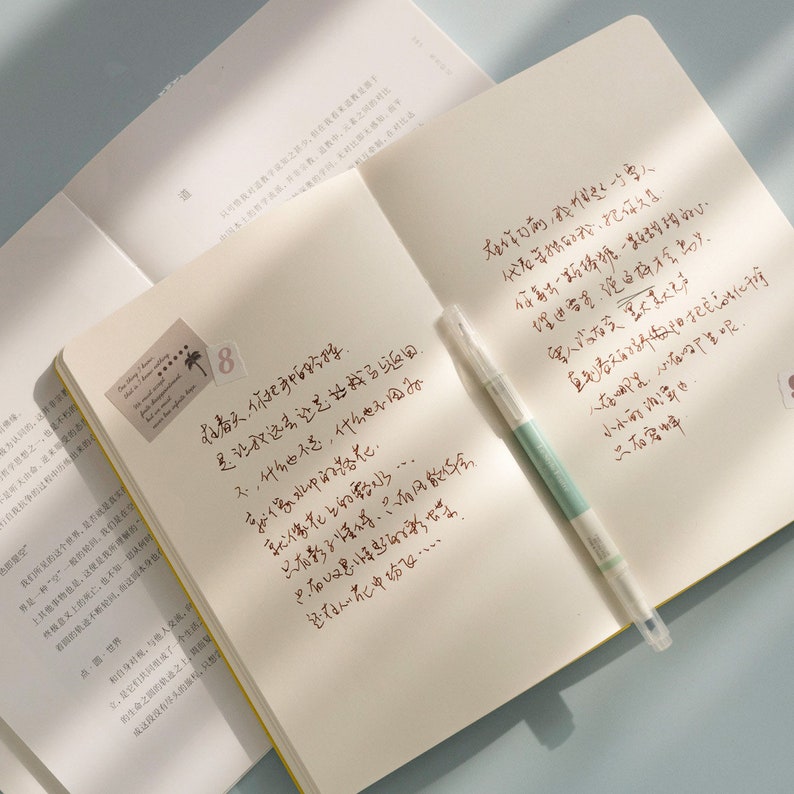 Blankt papper A5 PU-omslag Journal Mjukt omslag Anteckningsbok Grön Lila Blå Rosa Omslag Bok Modern Mejeri Enkel Anteckningsbok Planerare Bokmal Gåva bild 7